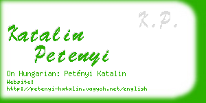 katalin petenyi business card