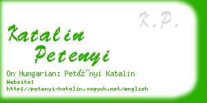 katalin petenyi business card